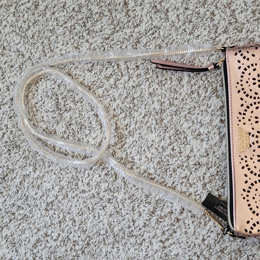 Victoria Secret Metallic Pink Crossbody - Picture 4 of 5